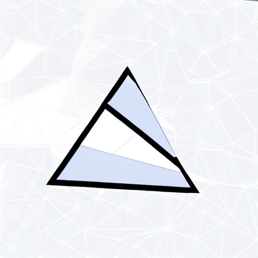 AI image generated of A triangle is drawn on a white background.